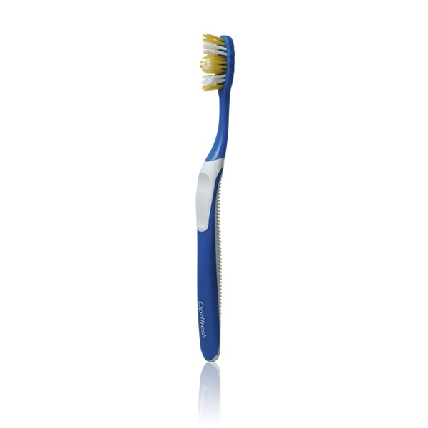 Středně měkký zubní kartáček Optifresh - Modrý
