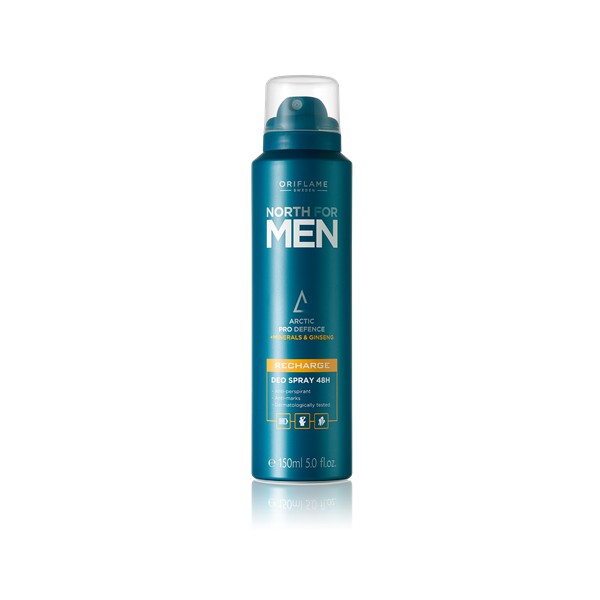 Antiperspirant deodorant ve spreji 48h North for Men Recharge