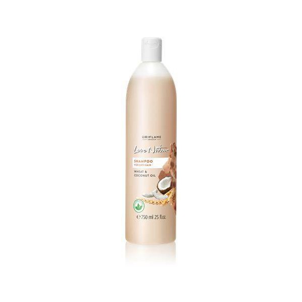 Šampon pro suché vlasy s pšenicí a kokosovým olejem Love Nature - maxi balení