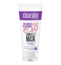 Čisticí pleťová maska proti akné s růžovým jílem 75 ml