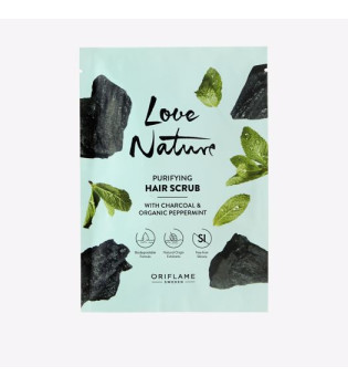 Love Nature Peeling na pokožku hlavy s uhlím a bio mentolem 20 ml