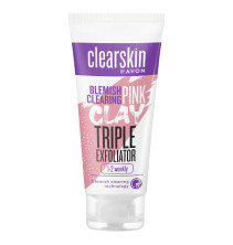 ClearSkin Čisticí pleťový peeling proti akné s růžovým jílem 75 ml