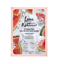 Love Nature Hydratační pleťová maska s bio melounem Gel to Ice - 10 ml