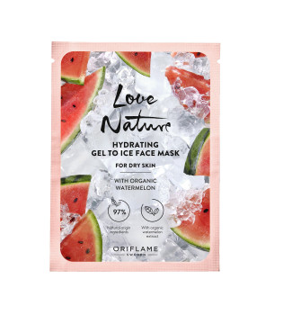 Love Nature Hydratační pleťová maska s bio melounem Gel to Ice - 10 ml